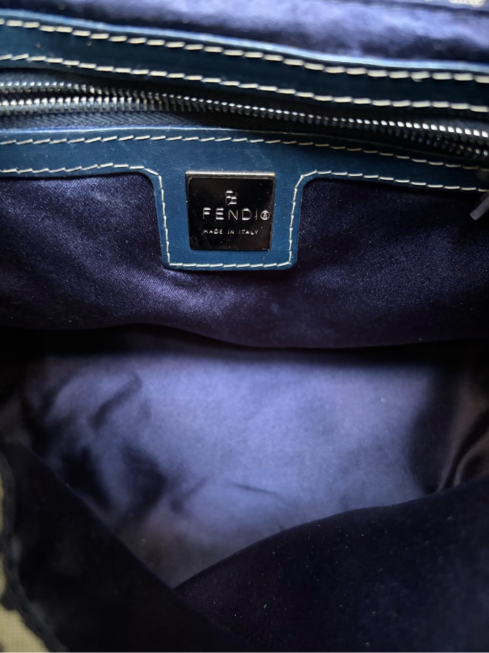 Vintage Fendi Zucca Monogram Canvas Hobo Shoulder Bag - Picture 15 of 16